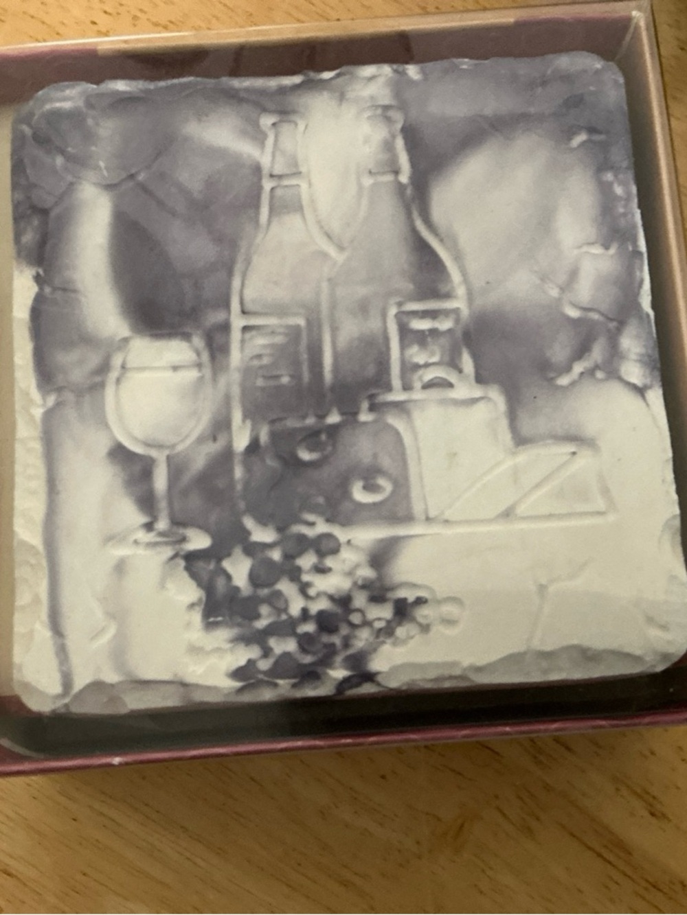 Wine and Cheese Decorative Tile Wall Accent - Gray